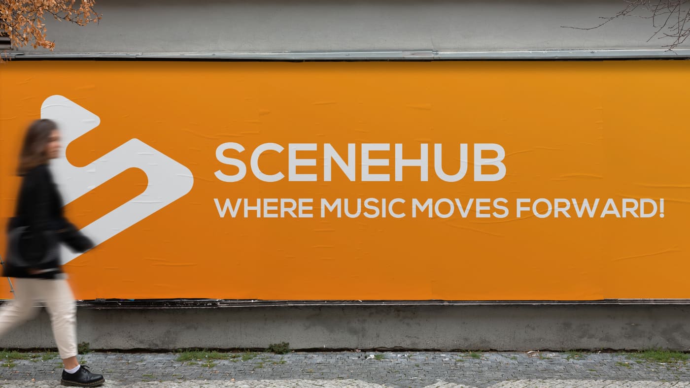 SceneHub concept 2 outdoor billboard mockup