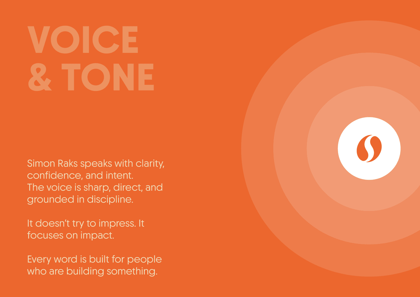 Simon Raks brand voice and tone guidelines